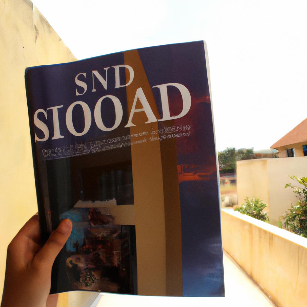 Person holding study abroad brochure